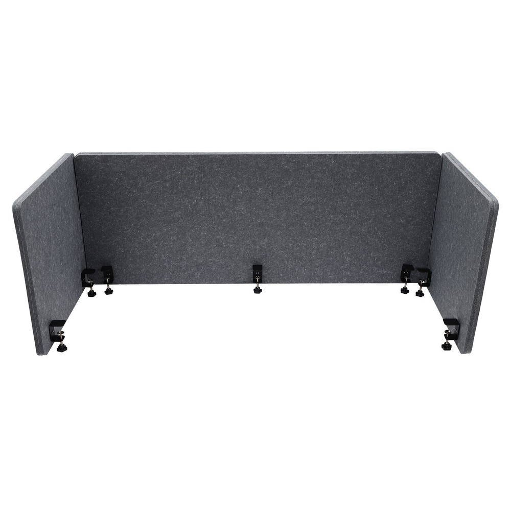 Rectangle Office Partition Grey Desk Divider For Schools Desktop Privacy Panel