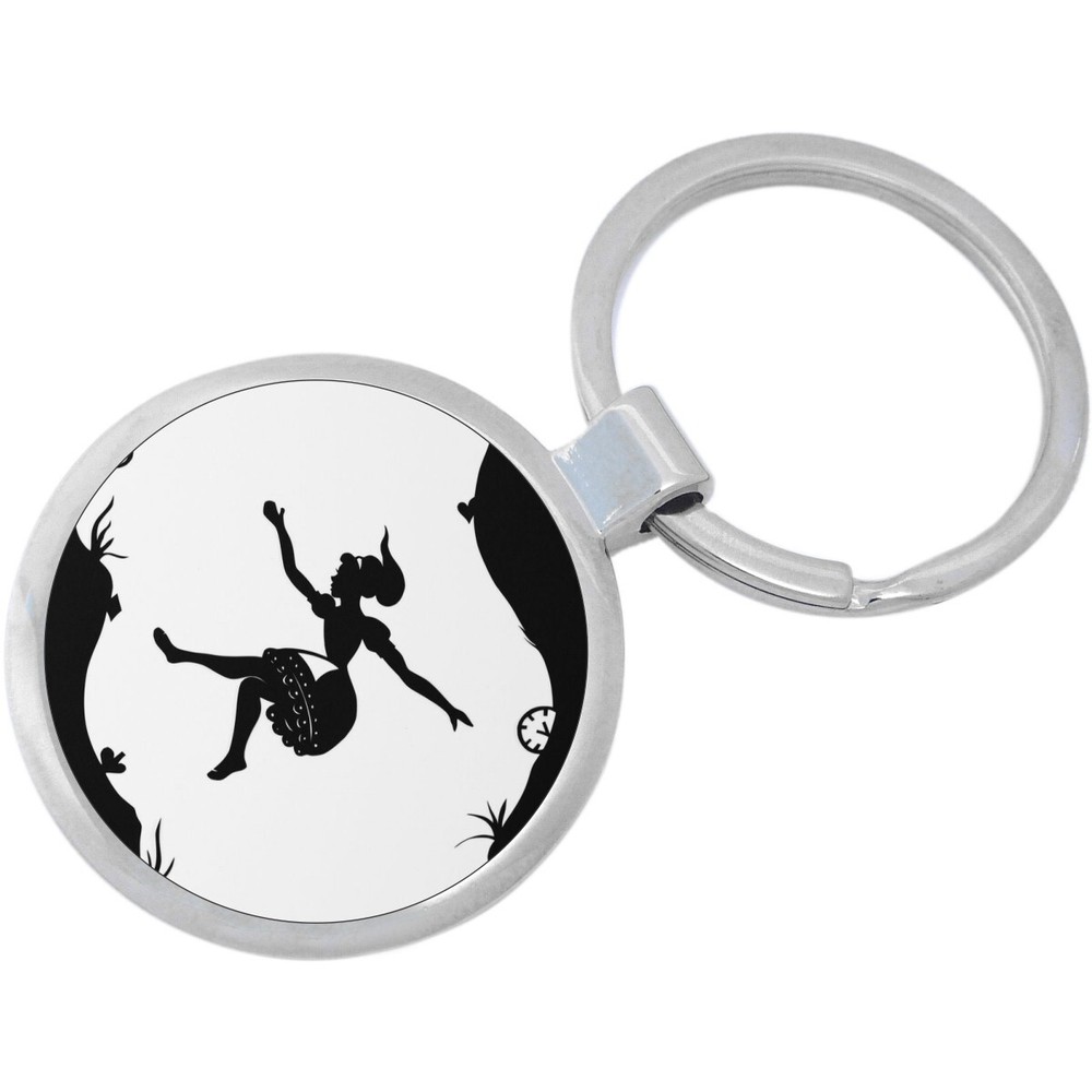 Down the Rabbit Hole Keychain - Includes 1.25 Inch Loop for Keys or Backpack