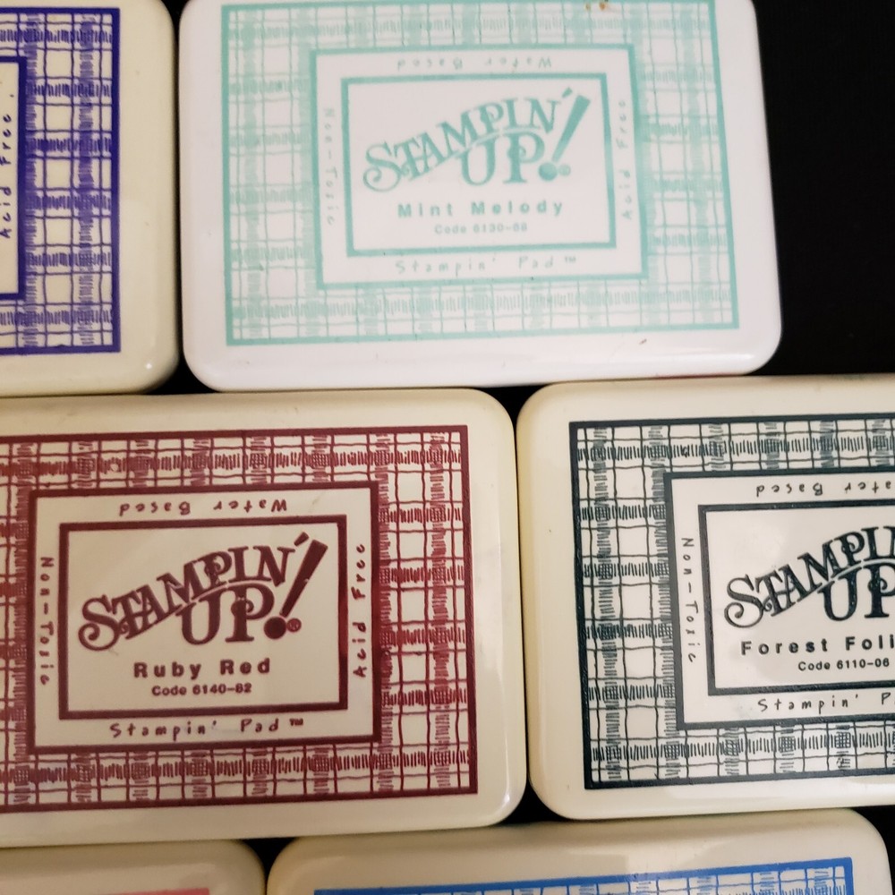 Lot 7 Stampin' Up Classic Old Style Assorted Ink Pads Bundle