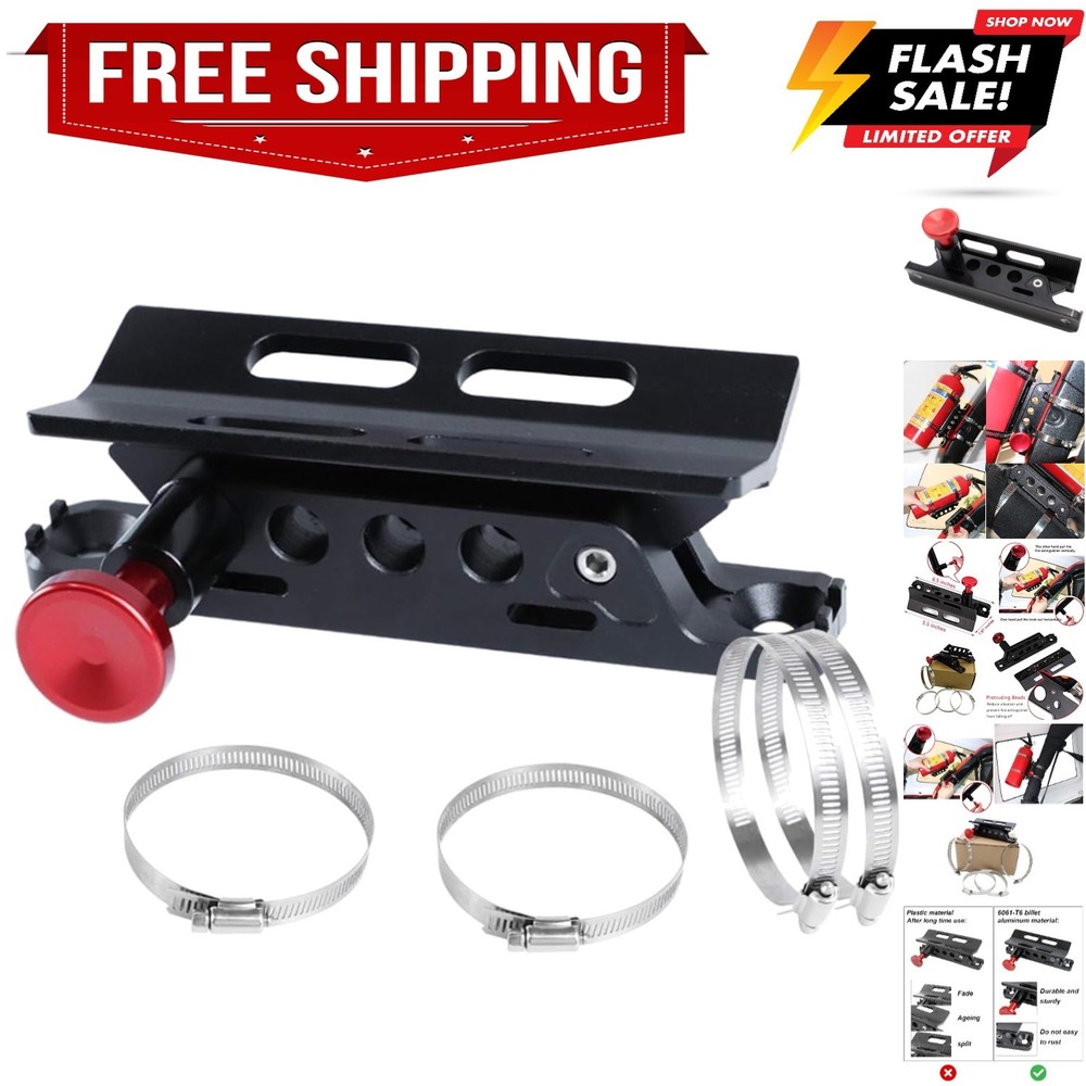 Quick Release Adjustable Aluminum Roll Bar Fire Extinguisher Holder Mount Com...