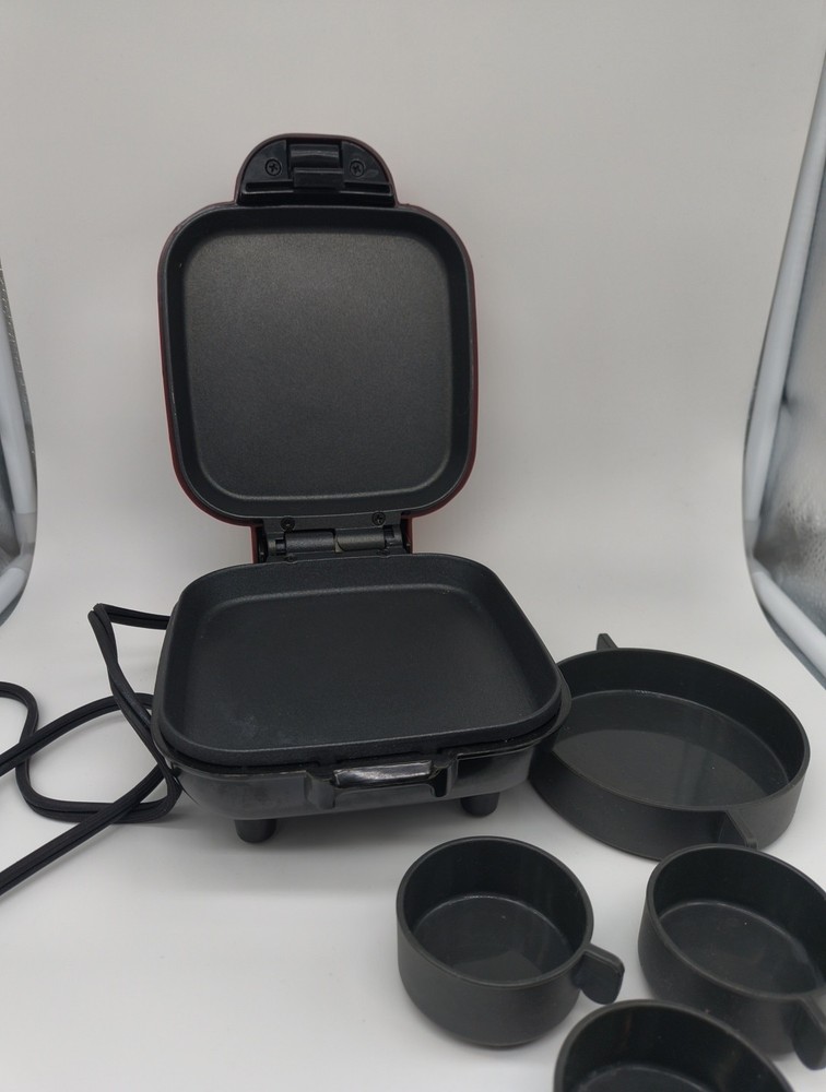 Dash Egg Bite Maker Red with Large & 3 Sm Egg Molds Easy to Use