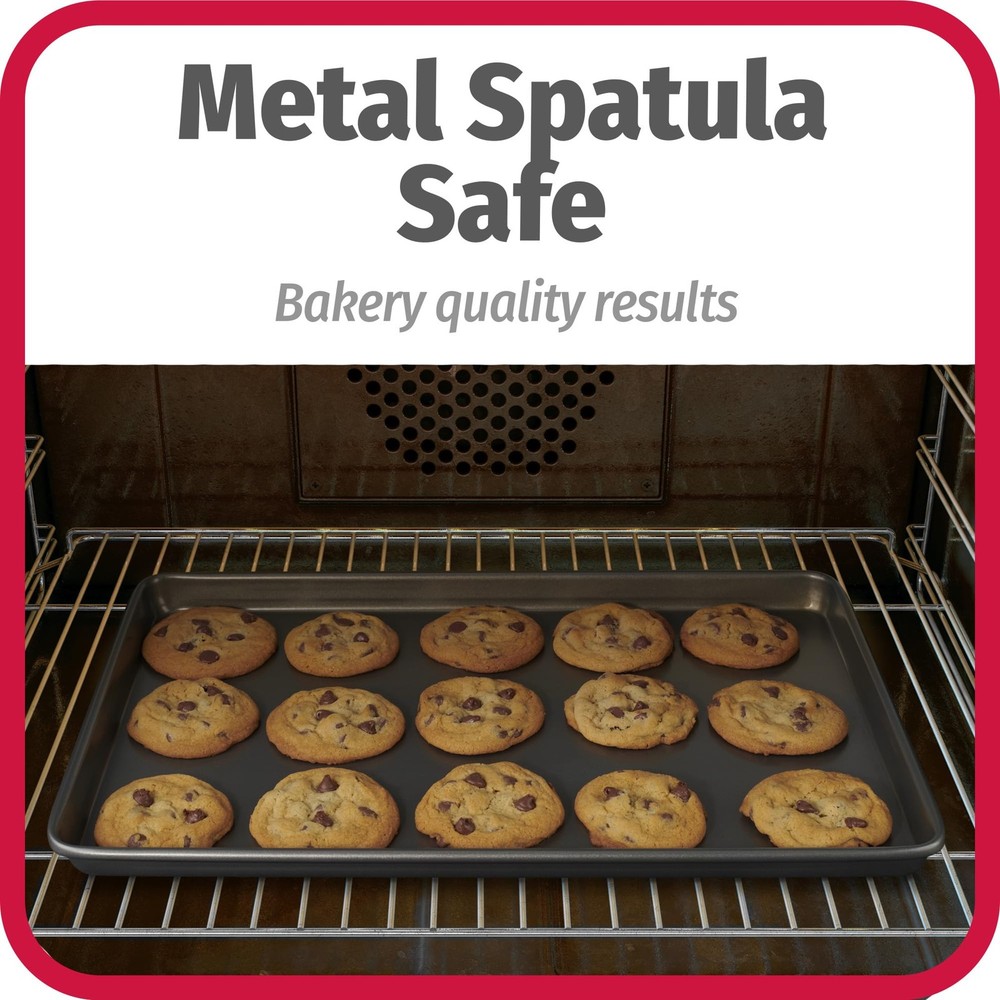 GoodCook Nonstick Baking Sheet Set, 3 Pack-Small, Medium & Large Pan-Gray
