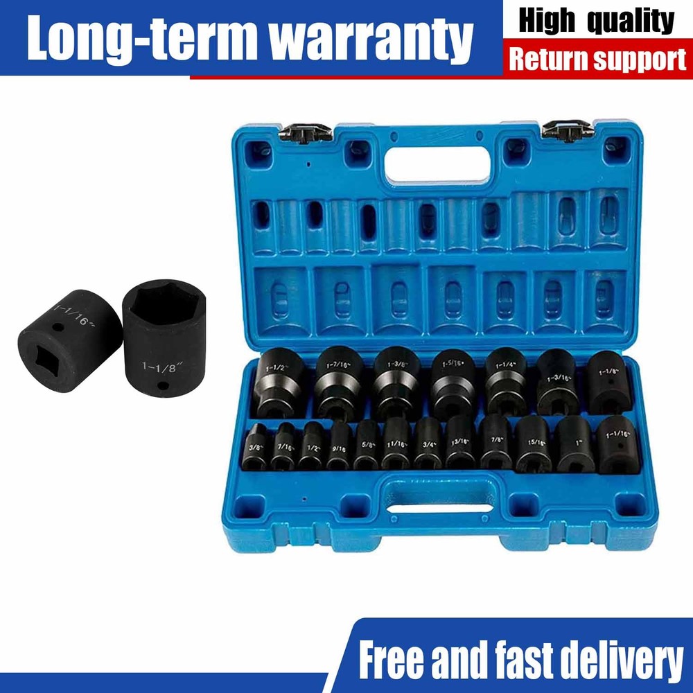 19 Pcs Easy Out Stripped Bolt Extractor Impact Socket Set Damaged Bolt Remover