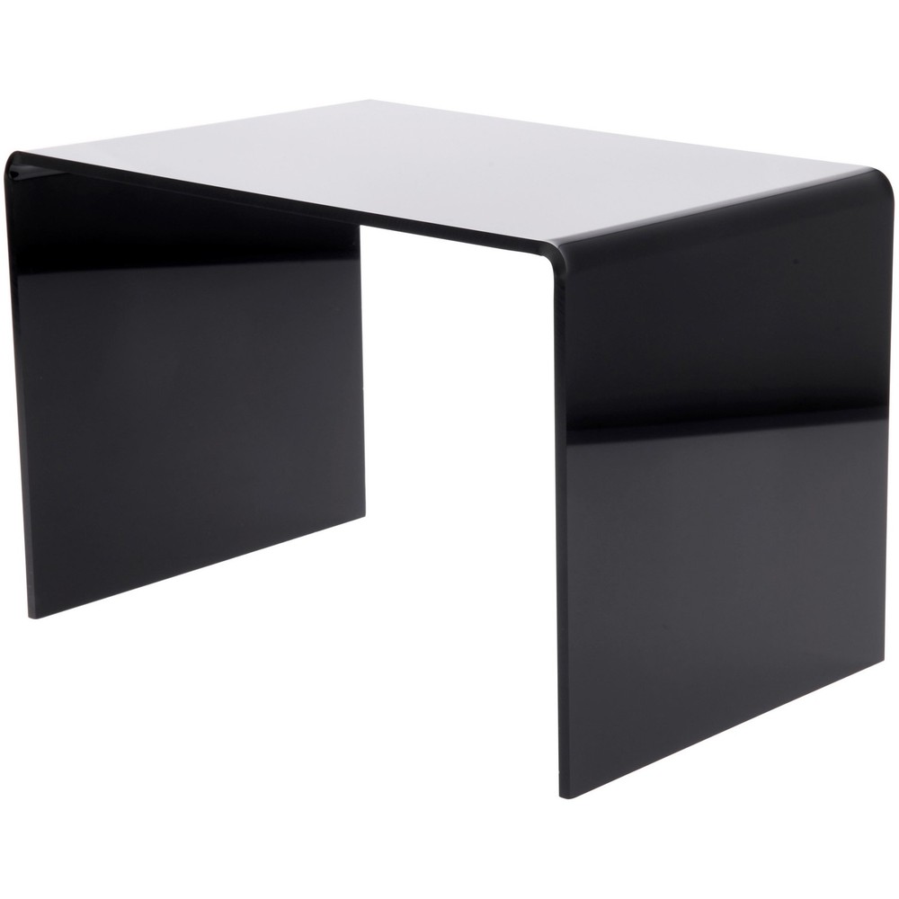 Plymor Black Acrylic Rectangular Display Riser, 8" H x 12" W x 8" D (1/4" thick)