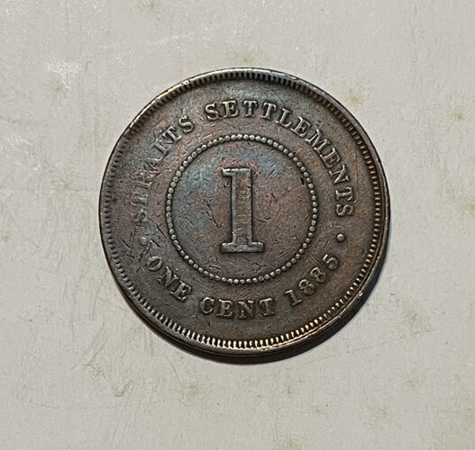 Straits Settlements - 1885 Bronze Victorian Cent