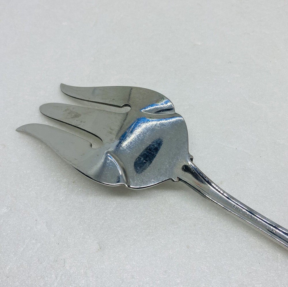Vintage Oneida Serving Fork Stainless Steel 9” Large Canada Flatware 29