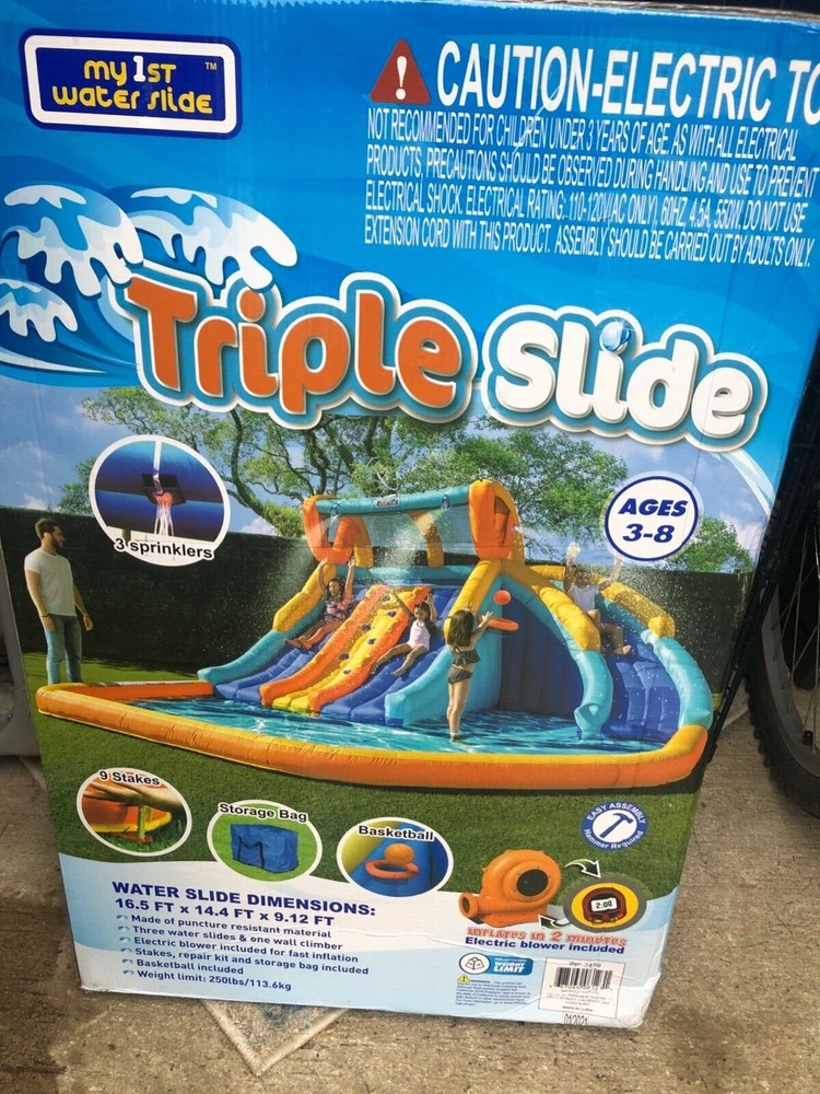 triple water slide