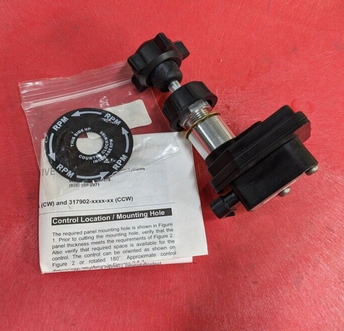 Counter-Clockwise Electronic Hand Throttle Control, Remote Engine Operation