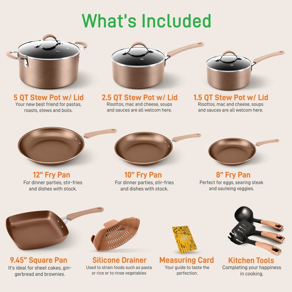 14-Piece Kitchenware Pots and Pans Set
