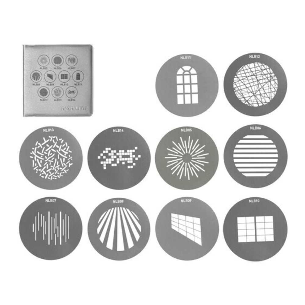 Nanlite BM Bowens Mount Projection Attachment Gobo Set 1 (10-Pack)