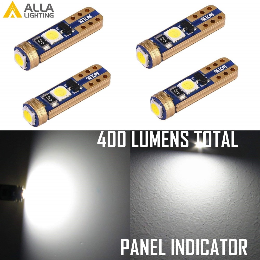 Alla Lighting 6000K LED T5 PC37 Instrument Panel Light Bulb Indicator Lamp White