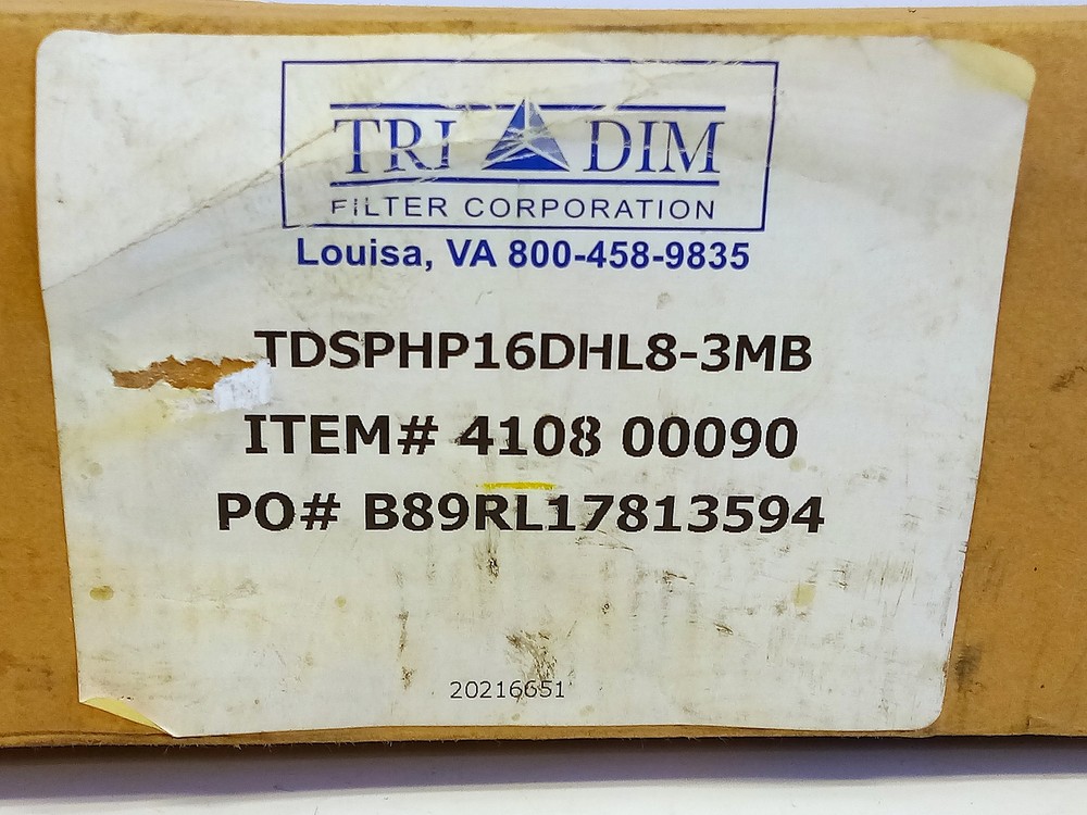 TRIDIM TDSPHP16DHL8-3MB Hydraulic Filter