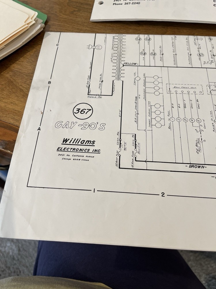 Gay 90’s Pinball Manual & Schematic