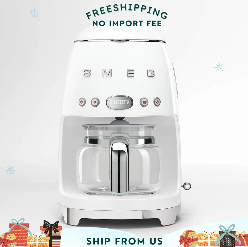SMEG Drip Coffee Maker, 10-cup- White