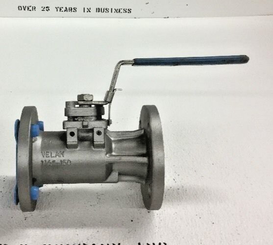 VELAN Stainless Steel Ball Valve 1-1/2" Class 150 Flanged Locking Handle