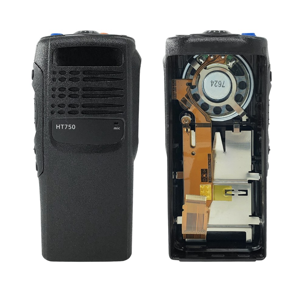 1* Black Replacement Front Housing Kit With Speaker For HT750 Portable Radio