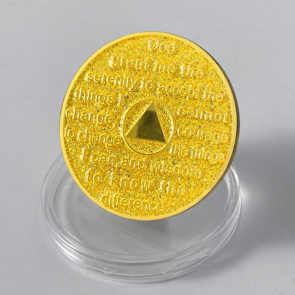 Personalized 1-65 Years Alcoholics Anonymous AA Chips Medallion Sobriety Coin