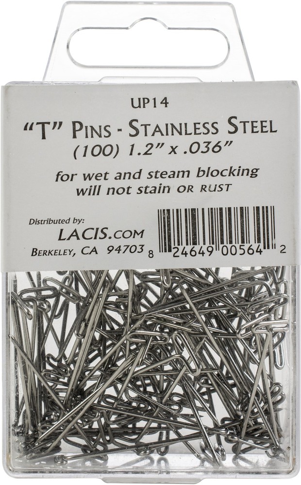 Lacis UP14 T-Pins 1.2" 100/Pkg-