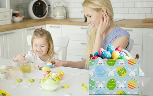 Rectangle Easter Gift Basket Empty with Handles for Easter Rabbit Basket