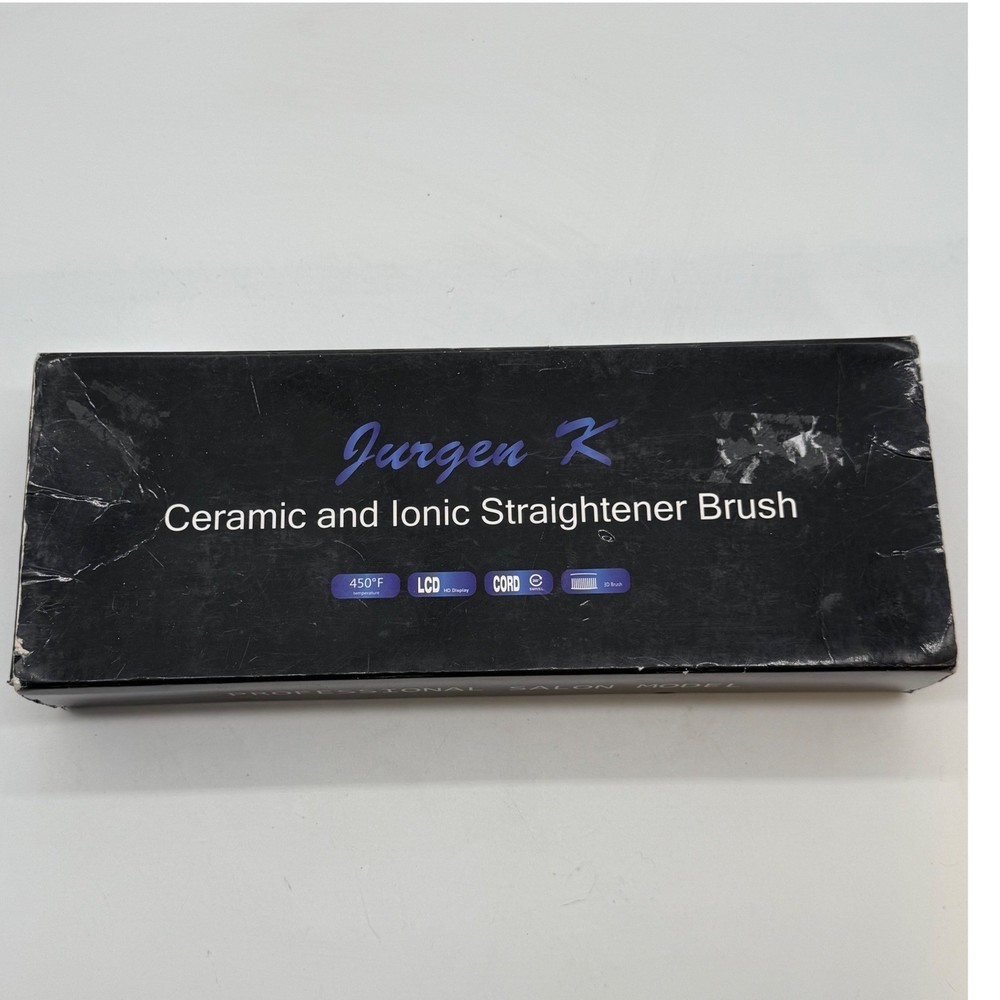 Jurgen K Ceramic Ionic Straightener Brush Professional Salon Model LCD Display