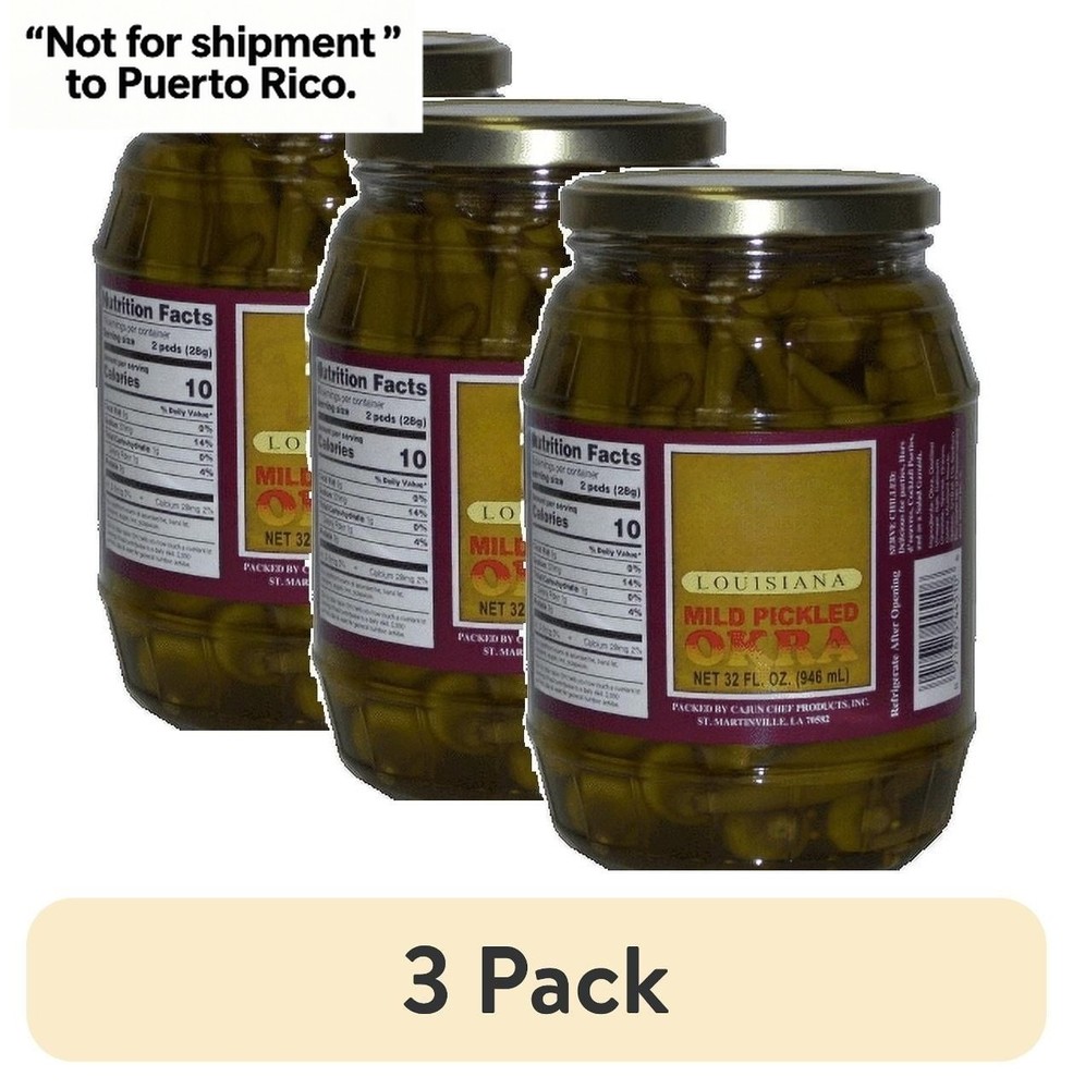 (3 pack)Louisiana Mild Pickled Okra