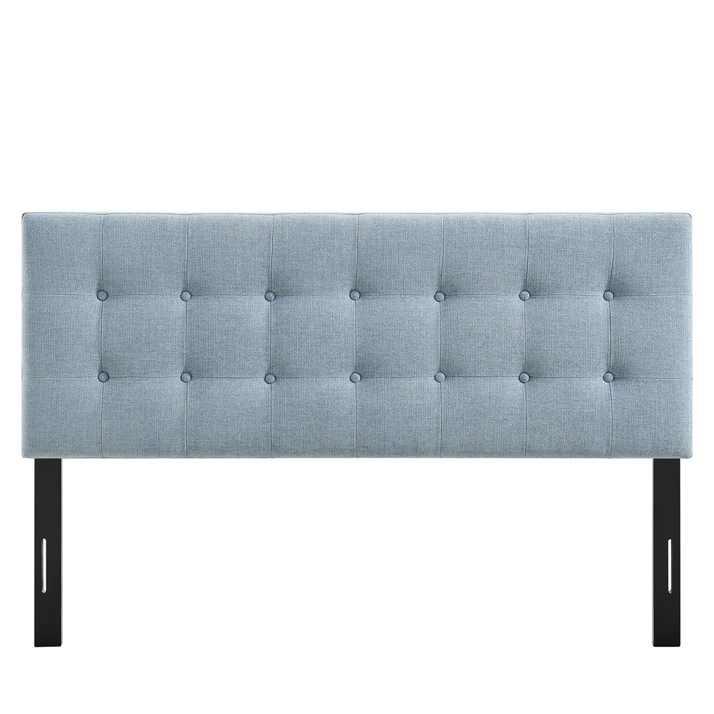 Emily Fabric Upholstered Full Size Headboard in Sky Blue