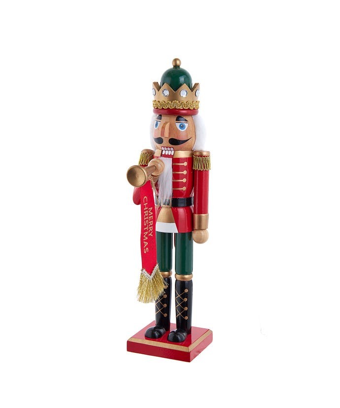 15" Red & Green With Horn Nutcracker G5005 w