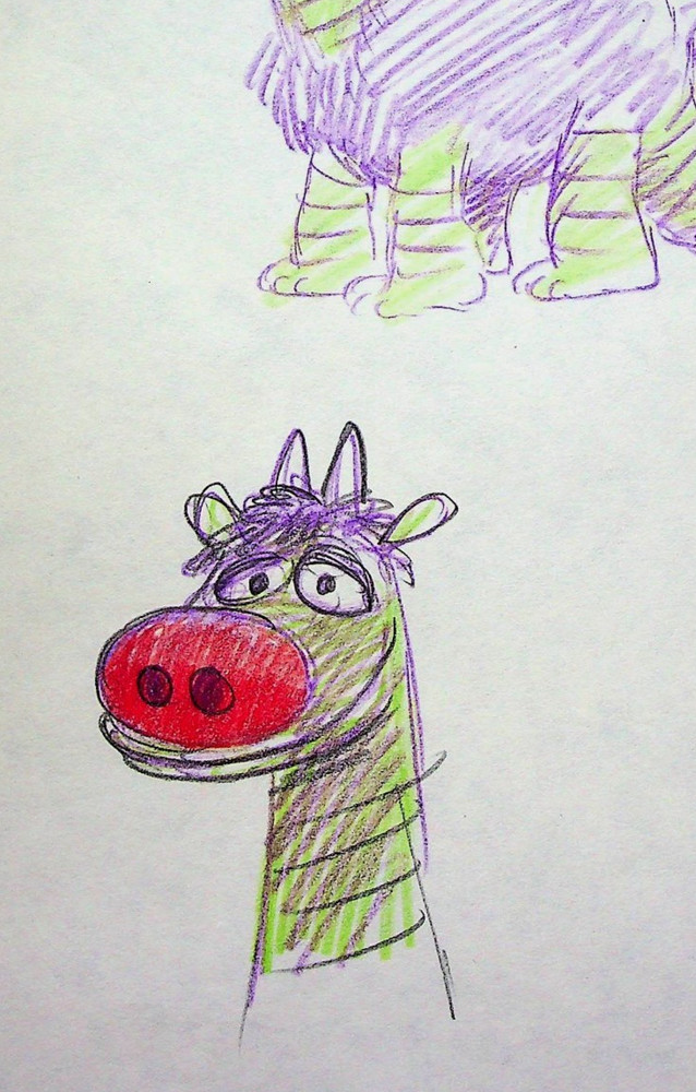 Daffy Dragons (Unreleased) JERRY EISENBERG Signed Hand-Drawn Character Layout#LF