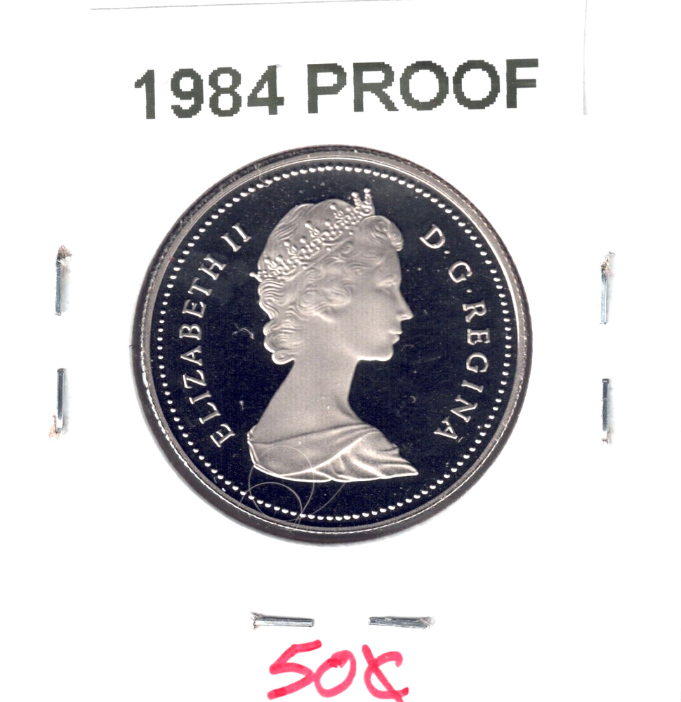 1984 Canada 50 cent PROOF. Not certified. Canada half dollar