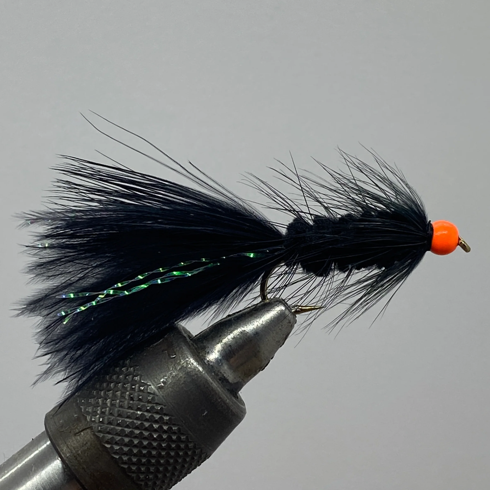 One Dozen (12) - Hothead Wooly Bugger - Black - Streamer