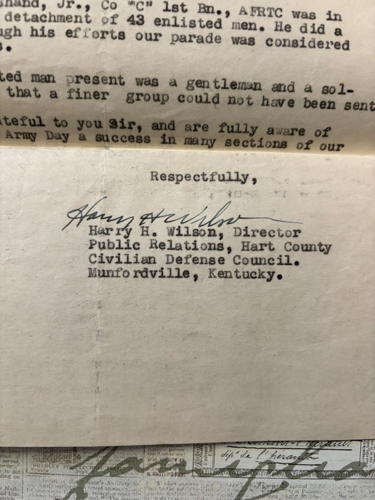 Original 1942 WWII Fort Knox Letter to Commanding General – Authentic