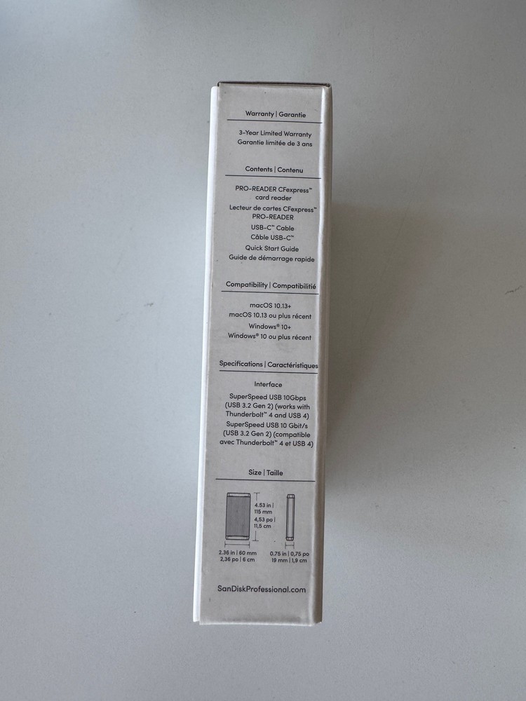 new SanDisk Professional PRO-READER CFexpress Card Reader SDPR1F80000G