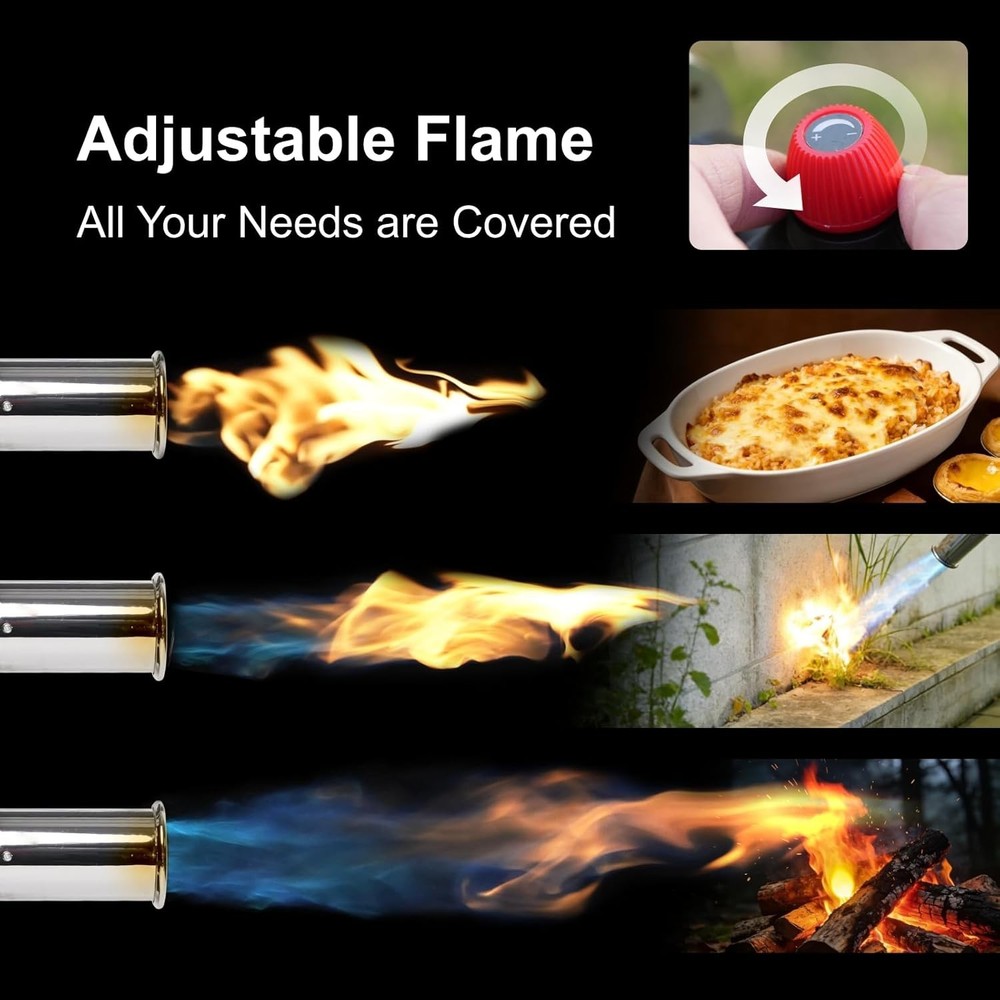 Heavy Duty Propane Torch 3272°F - Professional Multi-Use Torch with Adjustabl...