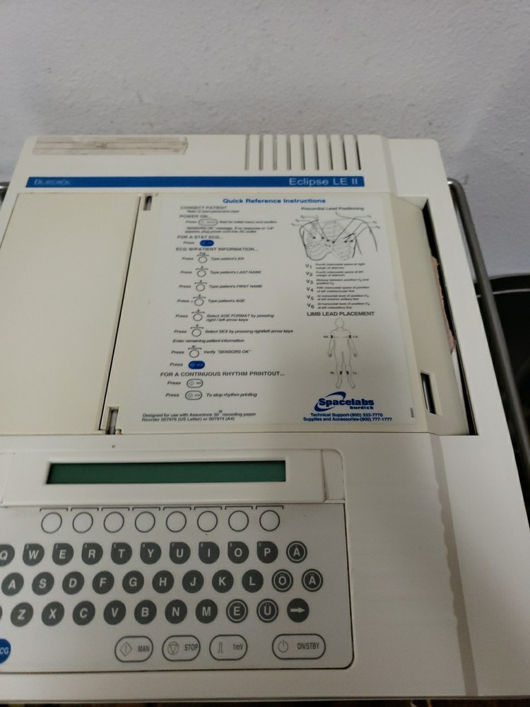 Burdick Eclipse LE Multi Channel Medical ECG EKG Machine JEC1