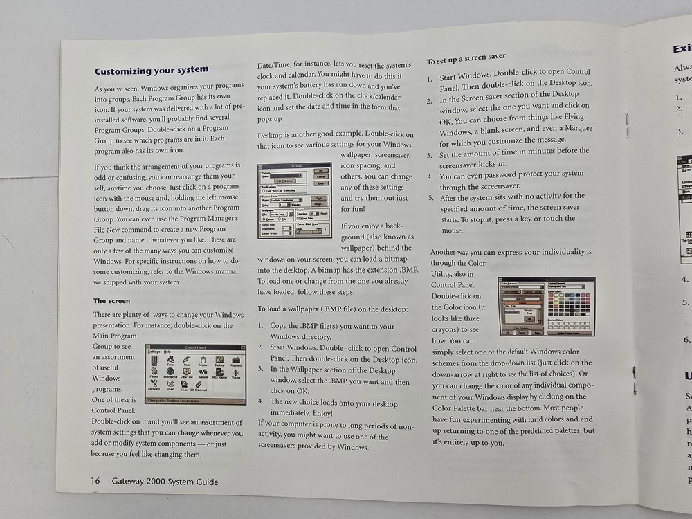 Gateway 2000 Computer System User's Guide Manual Color Instructional Pamphlet