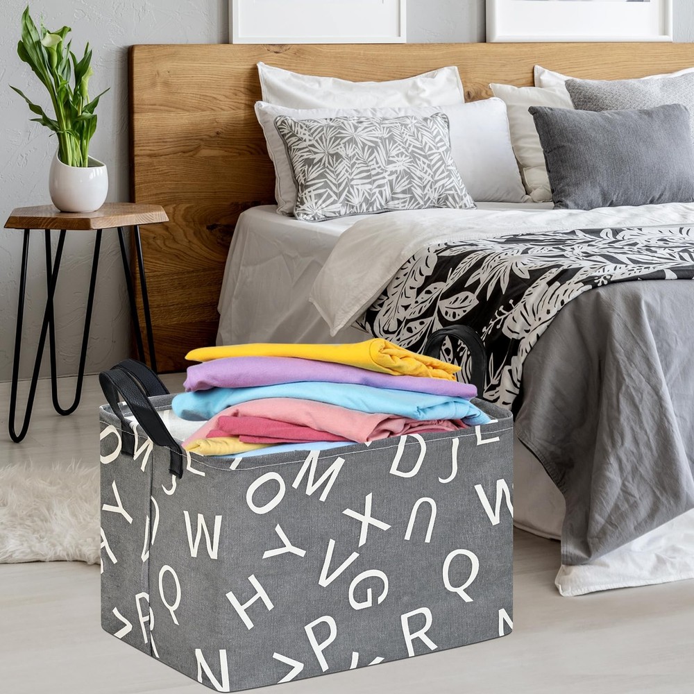 HUAYEE Rectangle Easter Gift Basket Storage Bin Laundry Hamper Storage Organi...