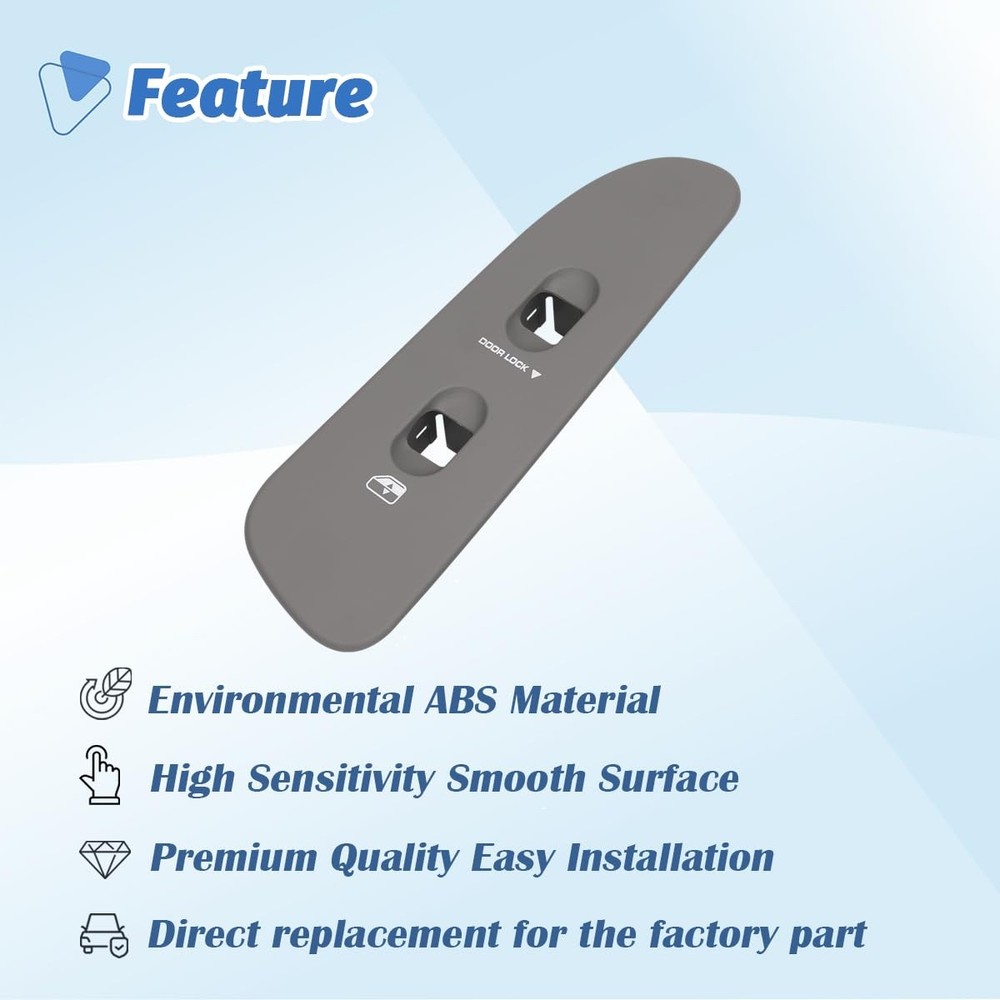 Passenger Side Window Control Switch Cover Compatible with 2002-2009 Dodge Ram.