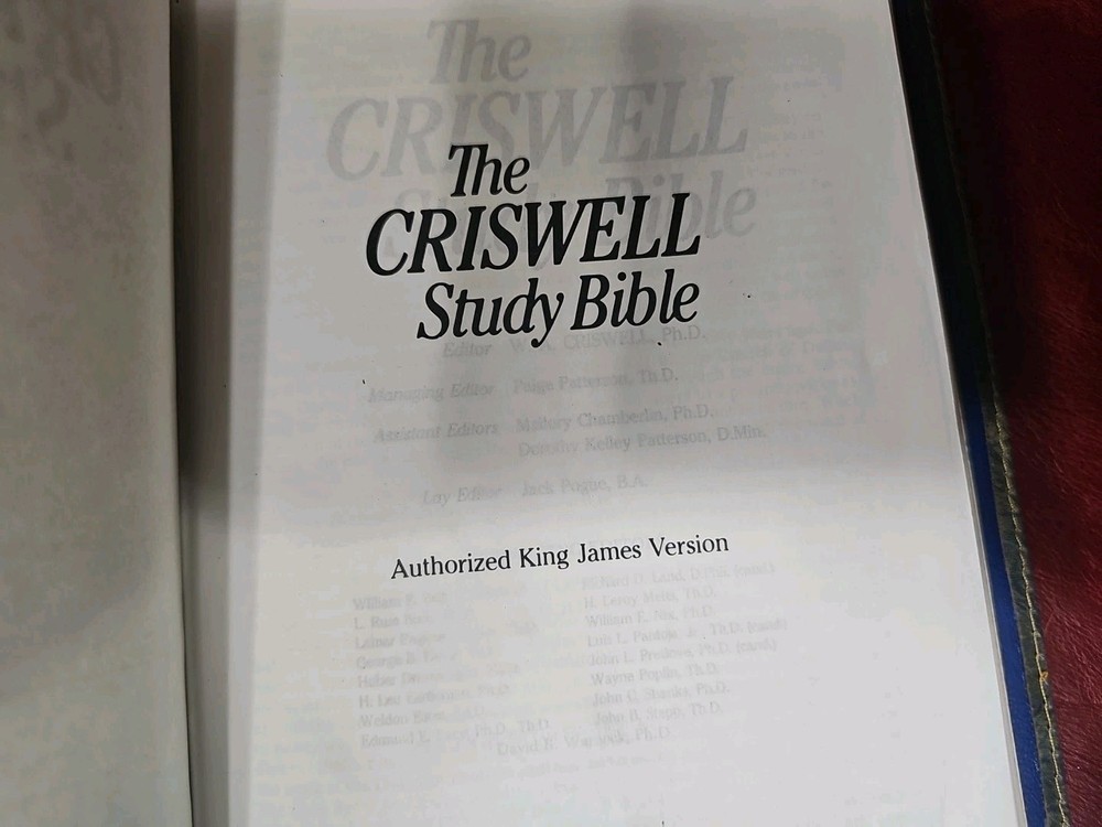 Criswell Study Bible Rebound with Liner Cowhide Nice! Stitched Parameter Nice!
