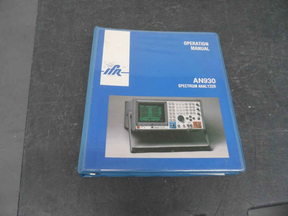 IFR AN930 SPECTRUM ANALYZER OPERATION MANUAL