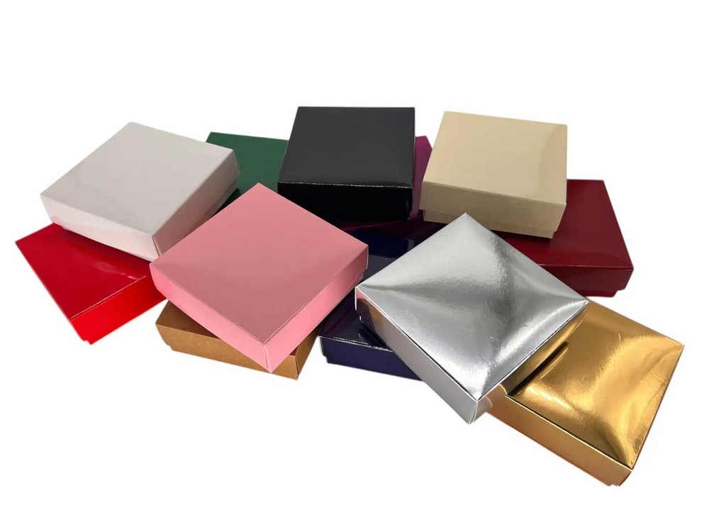 Silver Gift Boxes – Pack of 10, 2.75 Inch Square Packaging