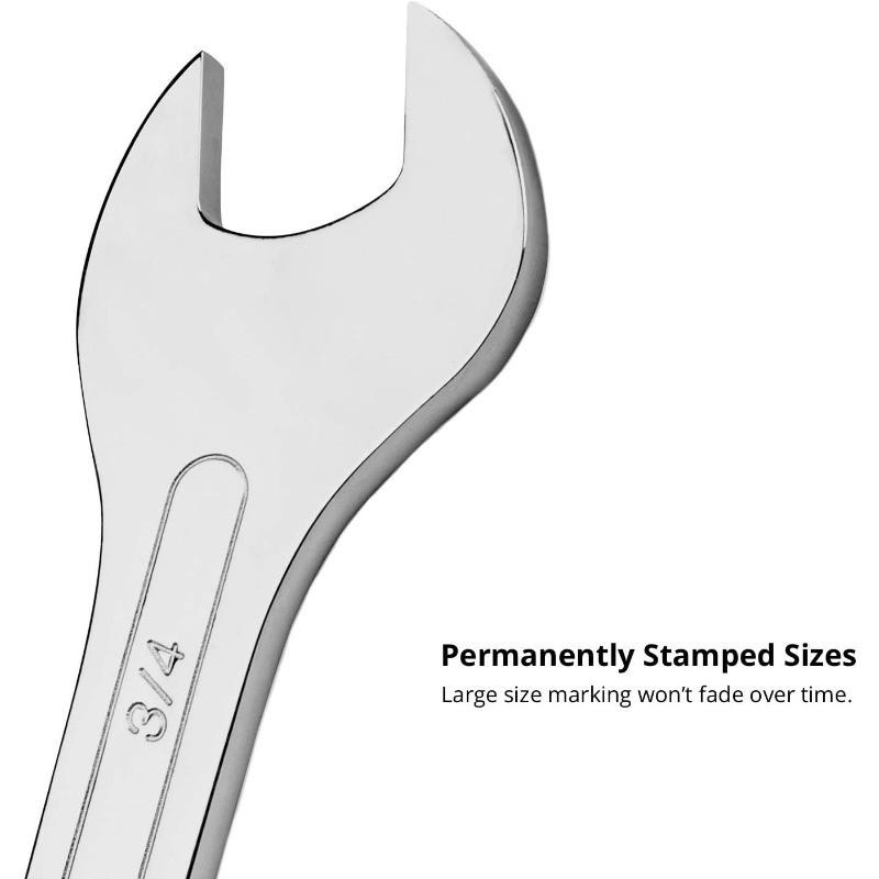 Capri Tools Super-Thin Open End Wrench Set (Master Set), CP11850-14MST, Silver