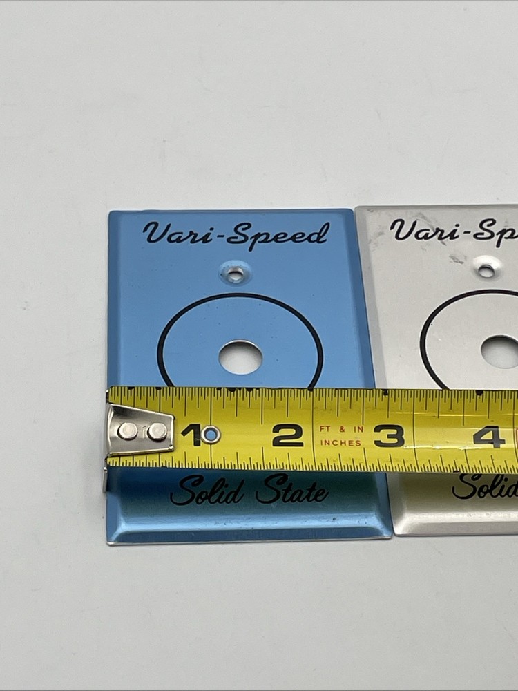 2 Replacement Plates-Airmaster Fan Solid State Vari-Speed Sliver/Blue Plates H2