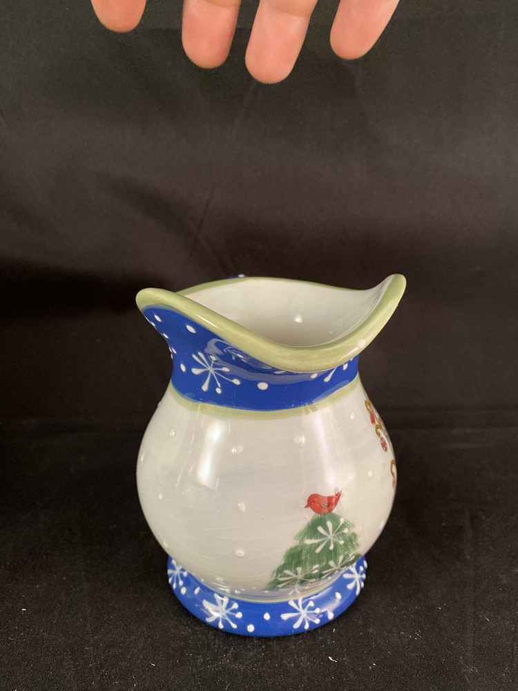 Snowman Christmas Tree Creamer Holiday Ceramic