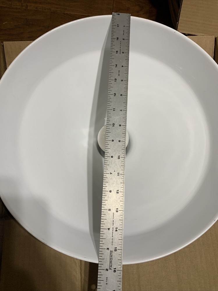 Large White Pendant Industrial Light 16”￼