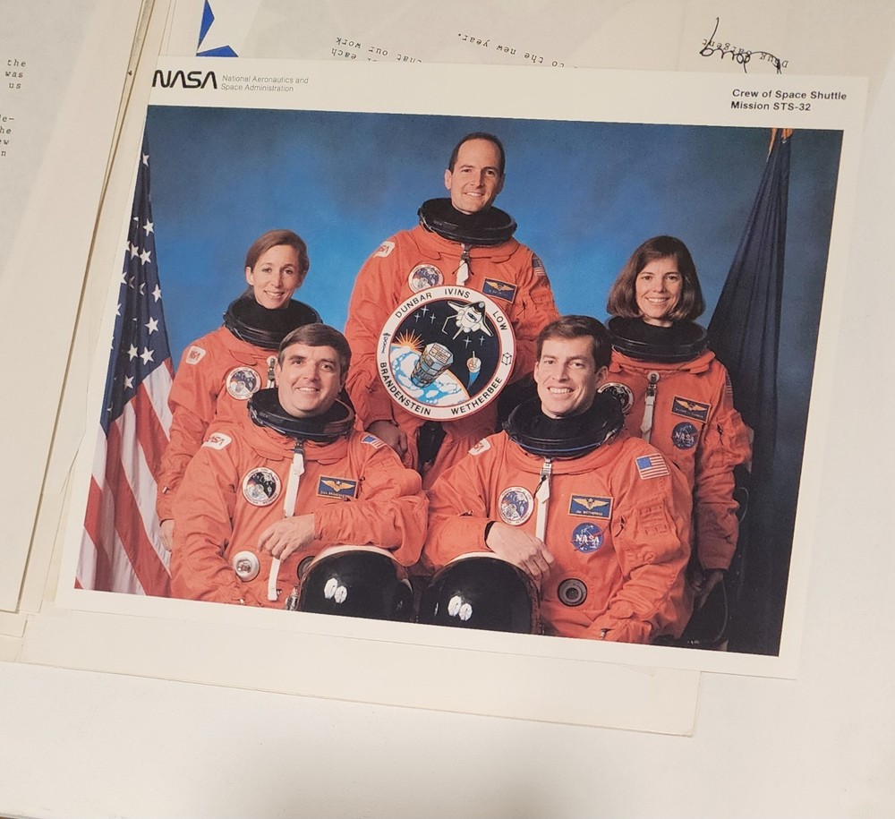 NASA Shuttle Archive Lot–Crew Portraits & Signed Lockheed Letters (STS Missions)