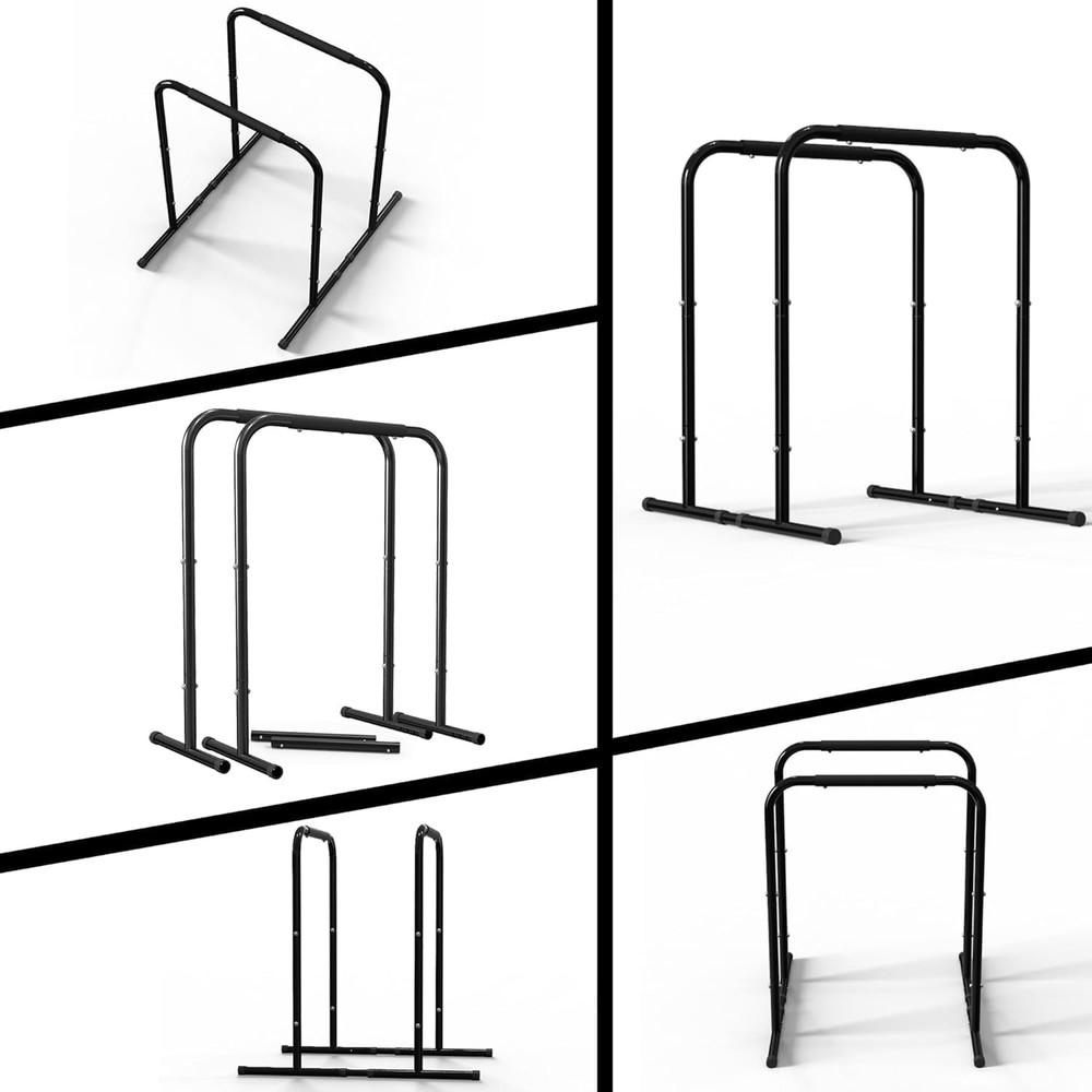Pull Up Dip Station for Home Gym - Adjustable, Space-Saving Upper Body Training