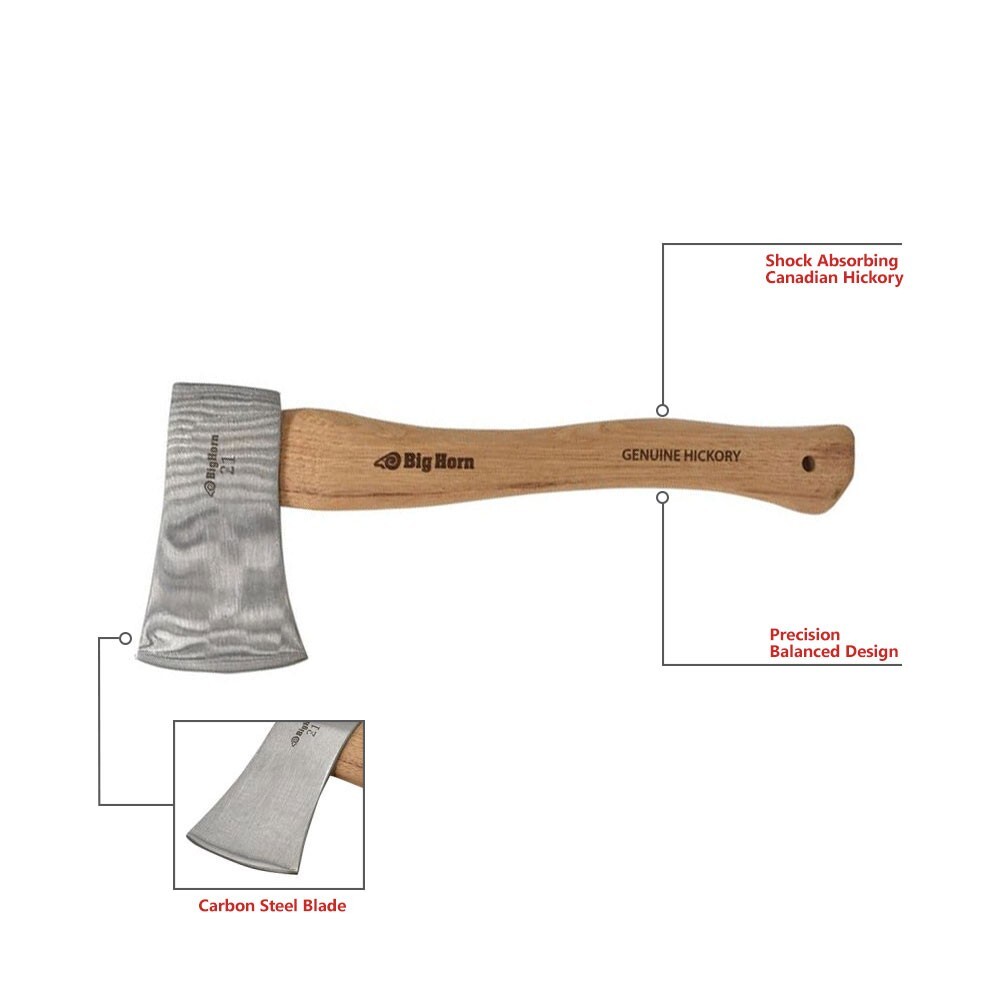 Big Horn 15142 21 Oz Hatchet Axe with Hickory Handle