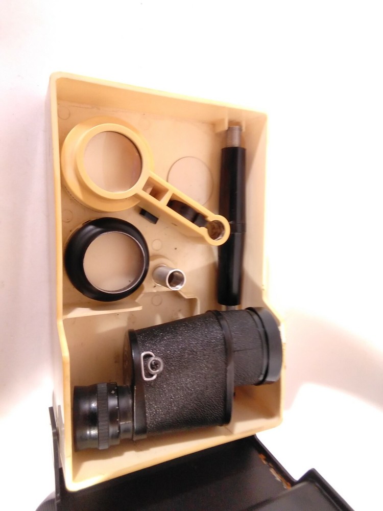 Soviet vintage optical set "Nature lover LP-1". Monocular, Microscope