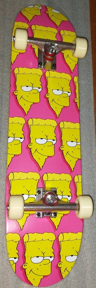 Pizza Skateboards Bart Simpson Pizza Face Complete (* factory defect on deck)