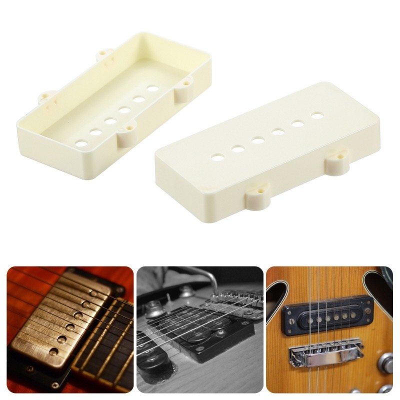 Quality Plastic Guitar Pickup Covers in Aged White Finish for Seamlessly Replace